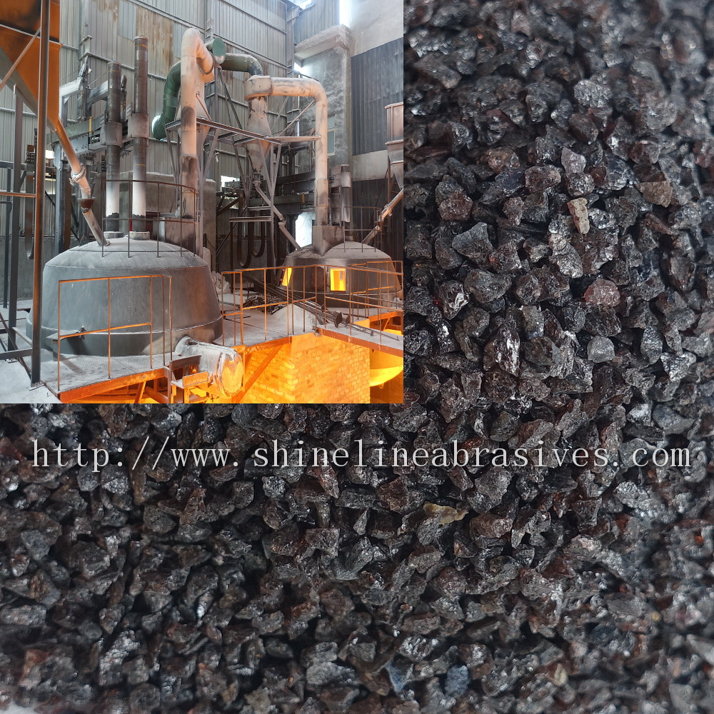 Brown aluminium oxide powder