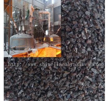 Brown aluminium oxide powder